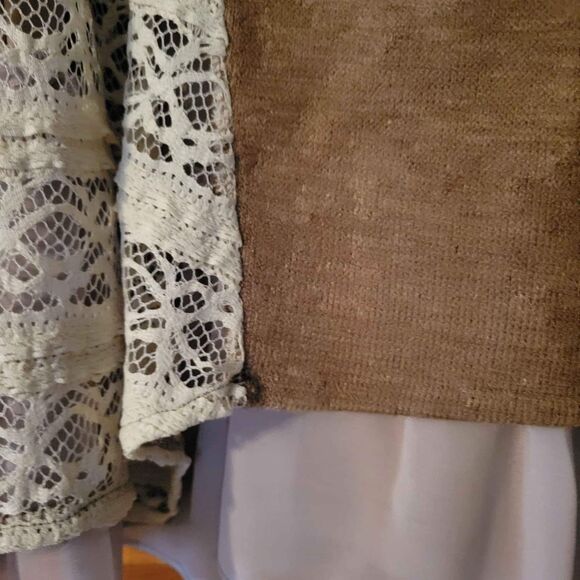 Women's Size Large Altar'd State Sweater Dress or Tunic Brown Lace - Picture 2 of 6